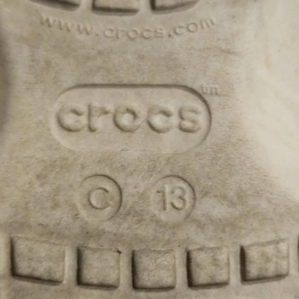 Crocs Kids C13 Soccer‎ Ball Clogs White Black Slip On Shoes Youth C13